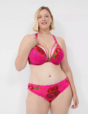 Rose Fuchsia Lane Bryant Strappy-Back Tanga Women Briefs | VON3759CX