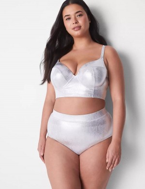 Silver Lane Bryant Foil Swim Women Briefs | KNO97NI