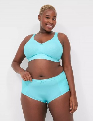 Turquoise Lane Bryant Cotton Full With Lace Trim Women Briefs | WWB1410AI