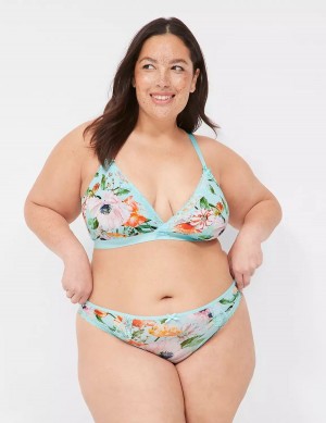 Turquoise Lane Bryant Printed No-Wire Triangle Women Unlined Bra | CDT6395QP