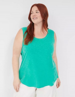 Turquoise Lane Bryant Scoop-Neck Women Tank Top | FKD6632OS