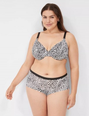 White Black Lane Bryant No-Show Boyshort Women Briefs | ZAH19100GV