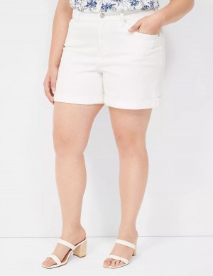 White Lane Bryant Boyfriend Fit Midi Jean Women Shorts | WOJ4818PK