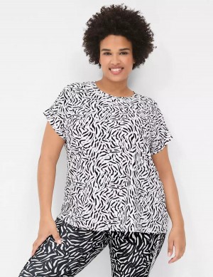 White Lane Bryant LIVI Crew-Neck Recycled LIVI Soft Tee Women T Shirts | EIK9877BZ