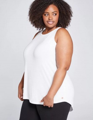 White Lane Bryant LIVI High-Neck V-Back Women Tank Top | OQB1351QV