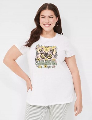 White Lane Bryant Love & Faith Graphic Tee Women T Shirts | QFM4774HW