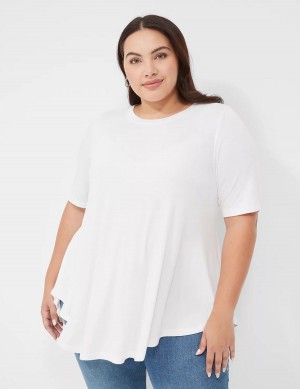 White Lane Bryant Max Swing Perfect Sleeve Crew-Neck Tee Women T Shirts | RZK9269CM