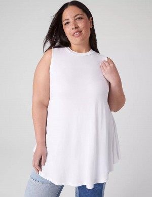 White Lane Bryant Max Swing Sleeveless High-Neck Tunic Women T Shirts | UHK3616GT