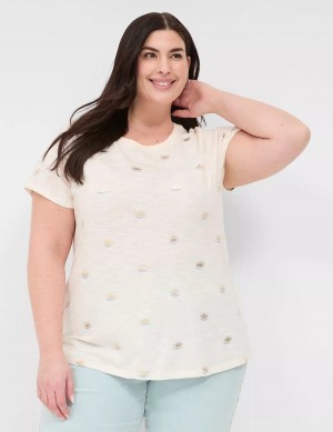 White Lane Bryant Shimmer Sunshine Graphic Tee Women T Shirts | QZW2043EJ