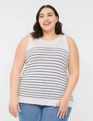 White Lane Bryant Striped Women Tank Top | OAM3796TI