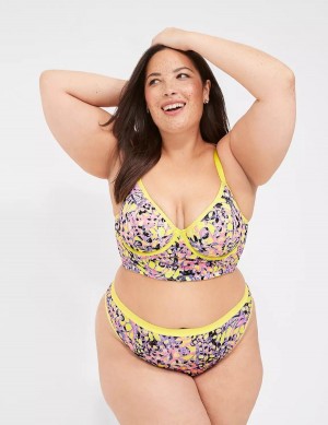 Yellow Multicolor Lane Bryant Longline Demi Women Bralettes | RQU5387JZ