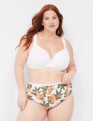 Yellow White Lane Bryant Cotton High-Leg Women Briefs | ZIH549NF