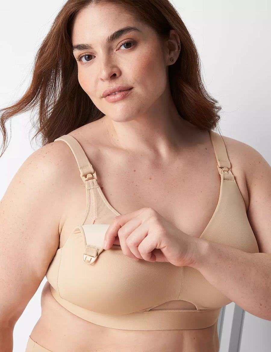 Beige Lane Bryant Comfort Bliss Nursing Women Bralettes | MGZ451NU