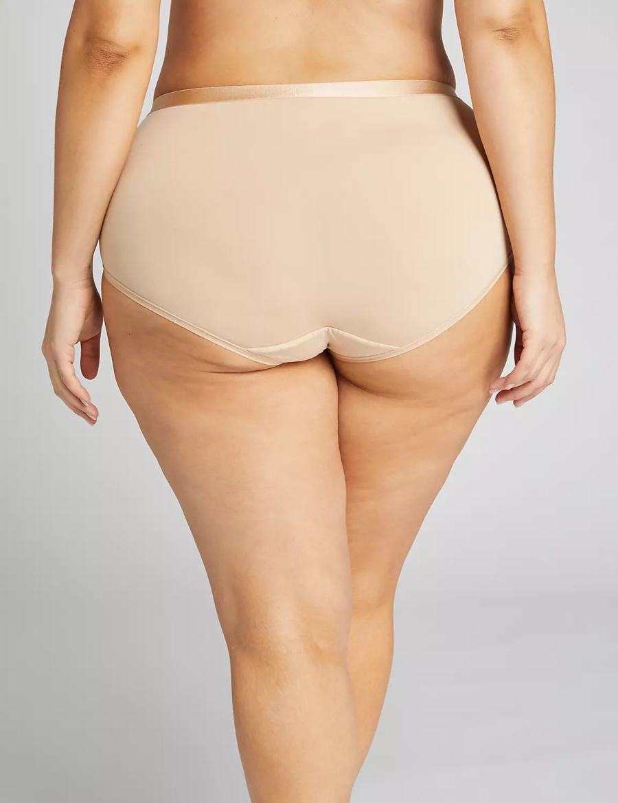 Beige Lane Bryant Extra Soft Full Women Briefs | ZAS7223FB