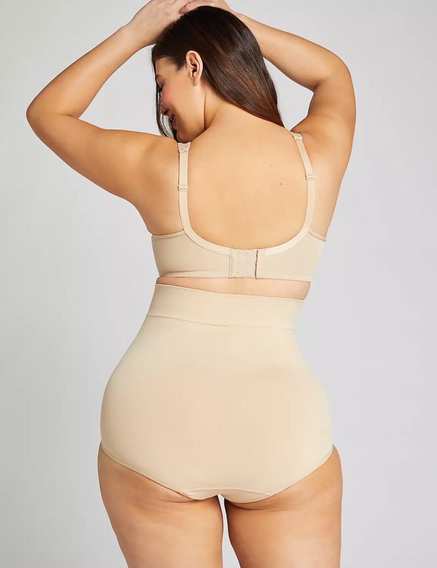 Beige Lane Bryant Level 2 Shaping Ultra High-Waist Brief Women Briefs | DHL8727FE