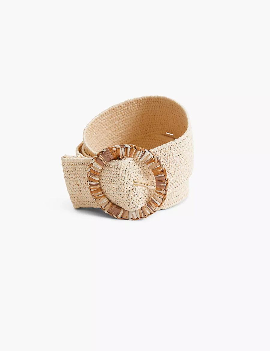 Beige Lane Bryant Woven Stretch Women Belts | OTM4697CL