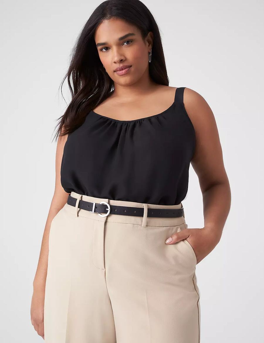 Black Brown Lane Bryant Reversible Women Belts | GWV2771VK