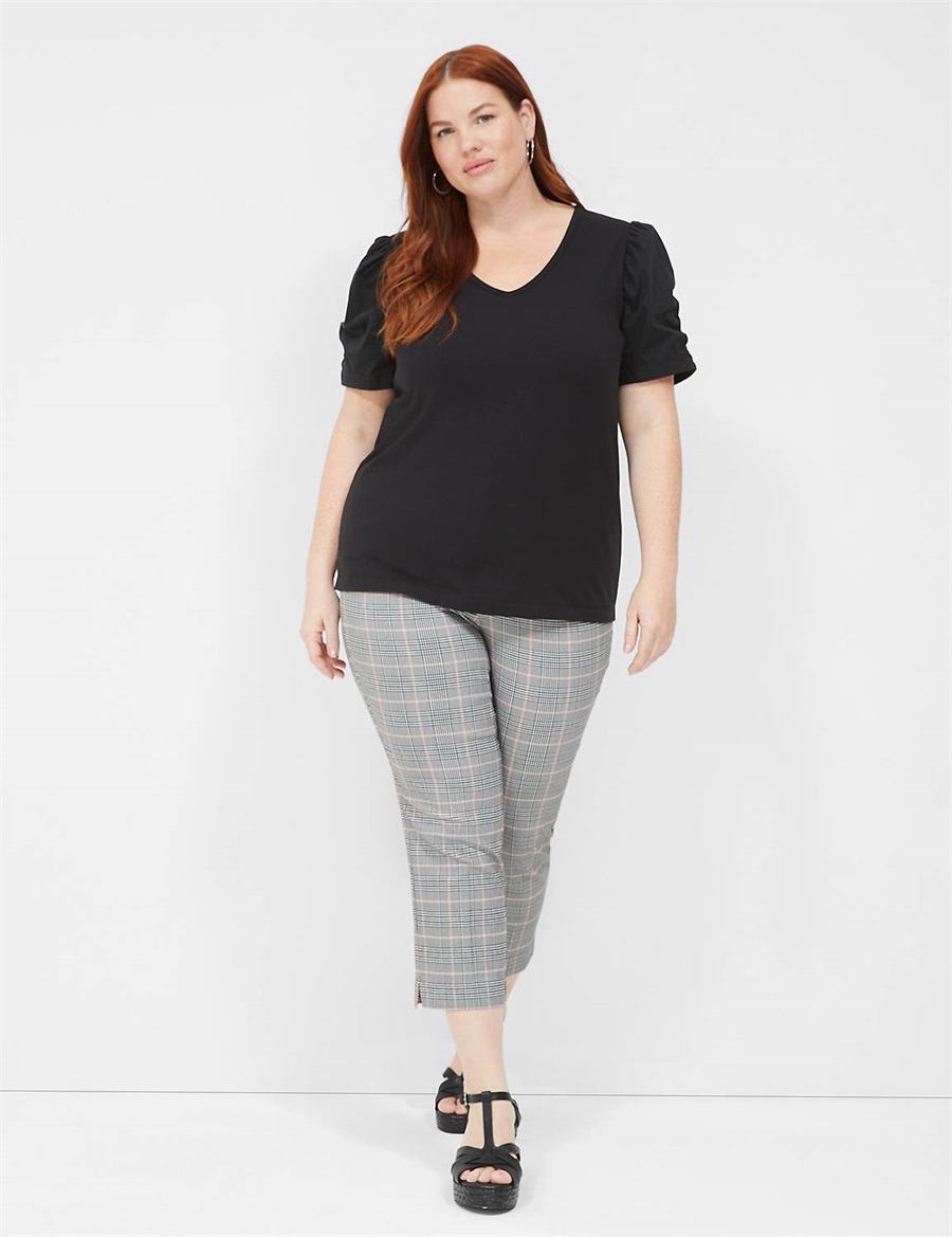 Black Lane Bryant 4-Season Slim Capri Women Pants | UKI3611HN