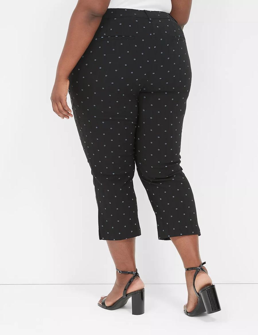 Black Lane Bryant 4-Season Slim Capri Women Pants | SEJ9490PH