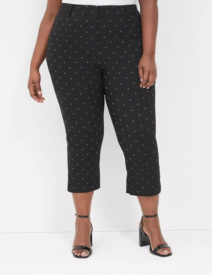 Black Lane Bryant 4-Season Slim Capri Women Pants | SEJ9490PH