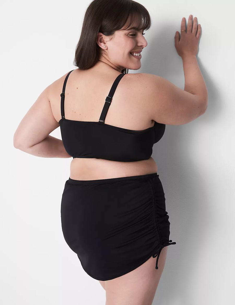 Black Lane Bryant Adjustable Swim Women Skirts | YDN1479UG