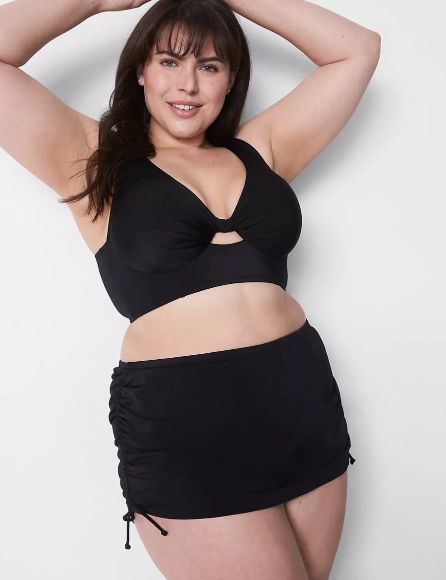 Black Lane Bryant Adjustable Swim Women Skirts | YDN1479UG