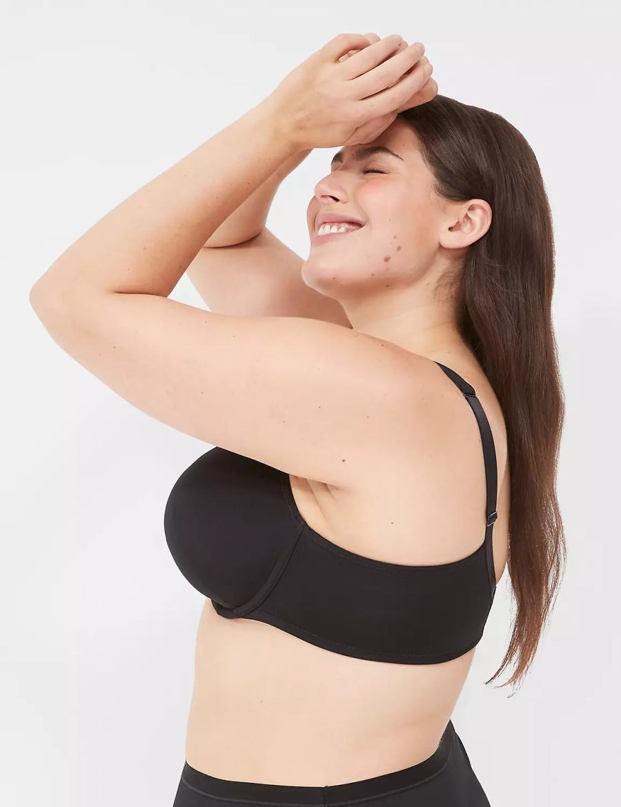 Black Lane Bryant Boost Plunge Women Bralettes | YYF2118VV