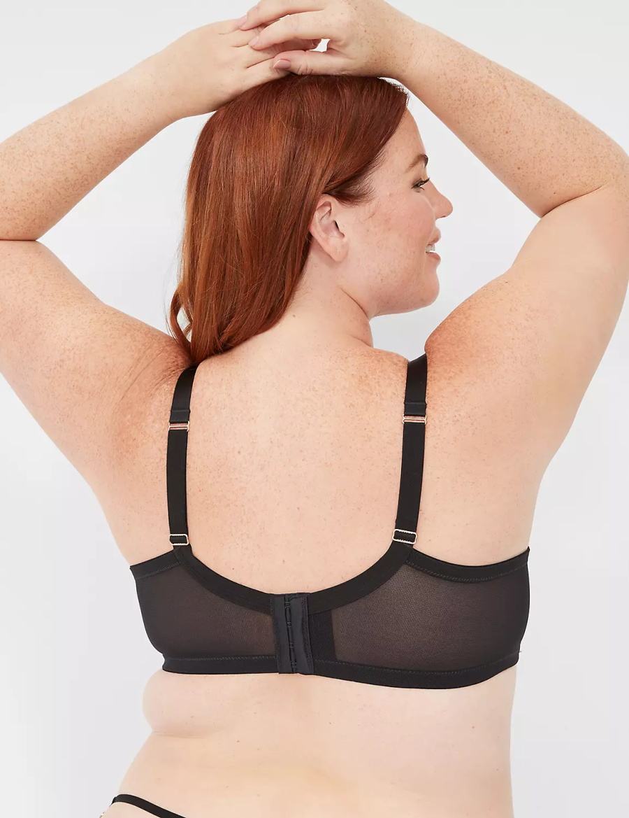 Black Lane Bryant Chain Quarter Cup Women Bralettes | XGL7352MZ