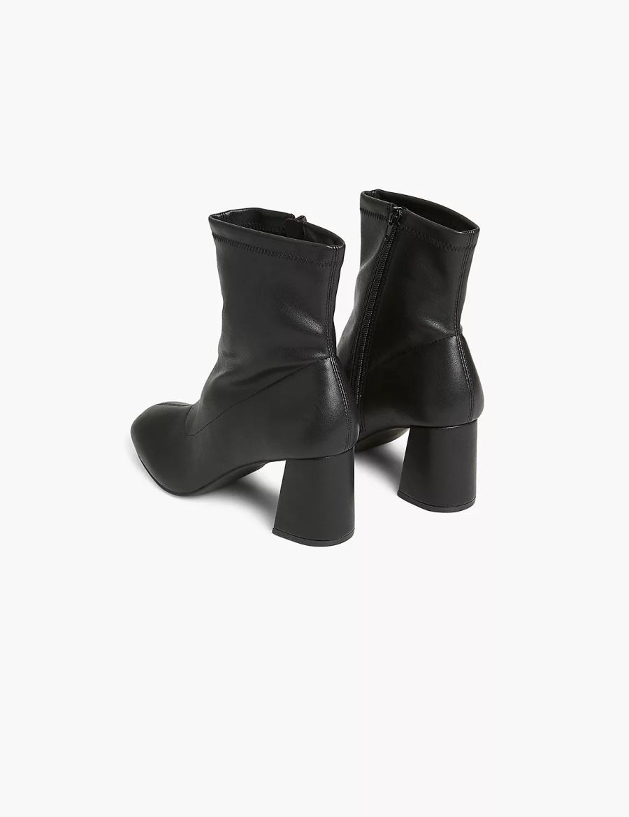 Black Lane Bryant Dream Cloud Faux-Leather Dressy Women Booties | TAI6626FR