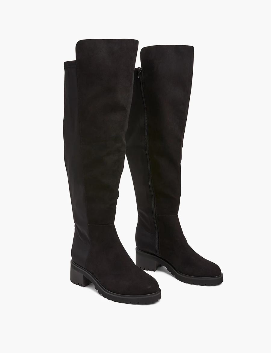 Black Lane Bryant Dream Cloud Faux-Microsuede Women Over-the-knee Boots | HHA6484DH