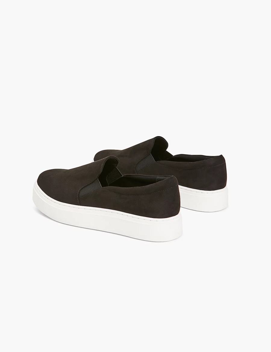 Black Lane Bryant Dream Cloud Faux-Suede Slip-On Women Sneakers | KXL7445VP