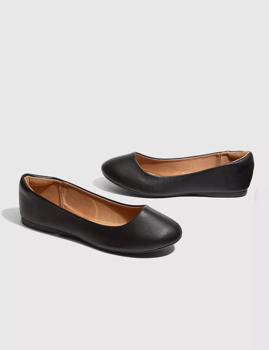 Black Lane Bryant Dream Cloud Round-Toe Women Ballet Flats | VVZ7172RC