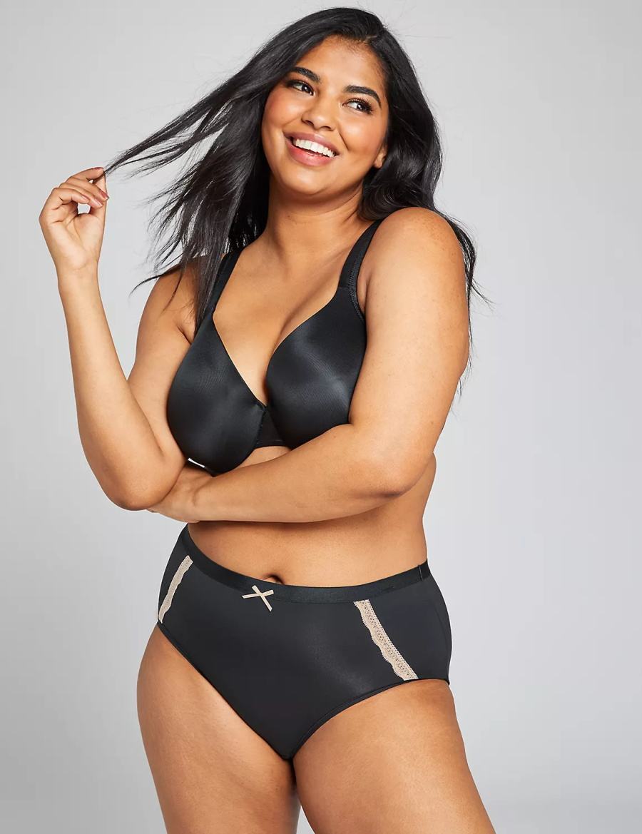 Black Lane Bryant Extra Soft Full Women Briefs | CWG3243UH