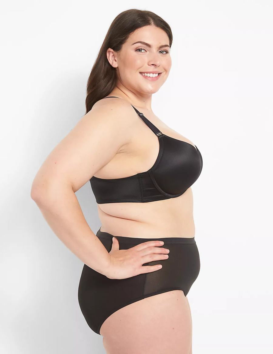 Black Lane Bryant Front-Close Boost Plunge Women Bralettes | BDR1342ZT