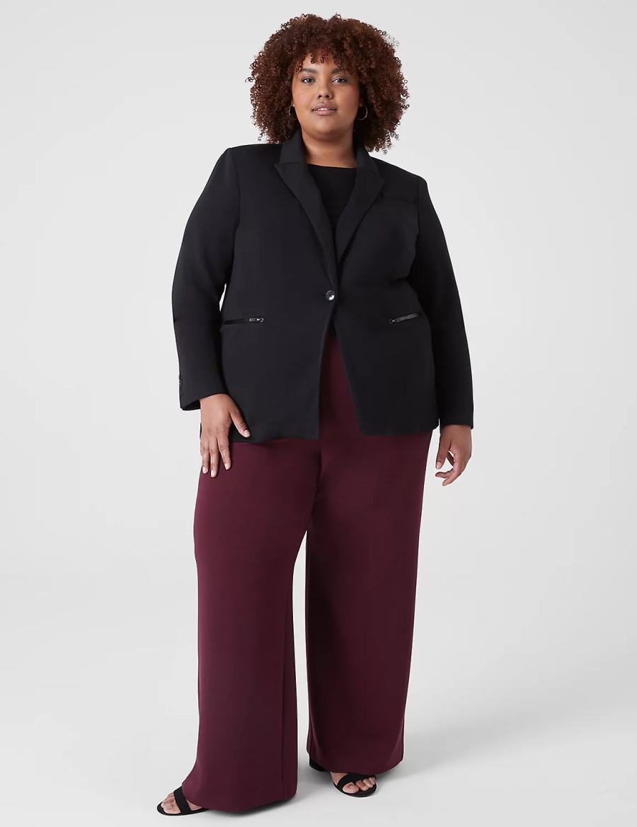 Black Lane Bryant Journey Knit With Zipper Pocket Women Jackets | WSR714WY