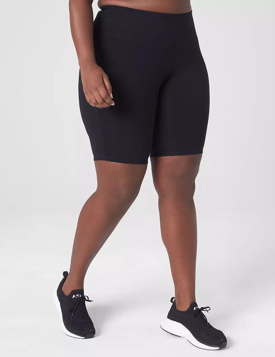 Black Lane Bryant LIVI High-Rise Signature Stretch Knee - 10.5” Inseam Women Shorts | FGE1113QB