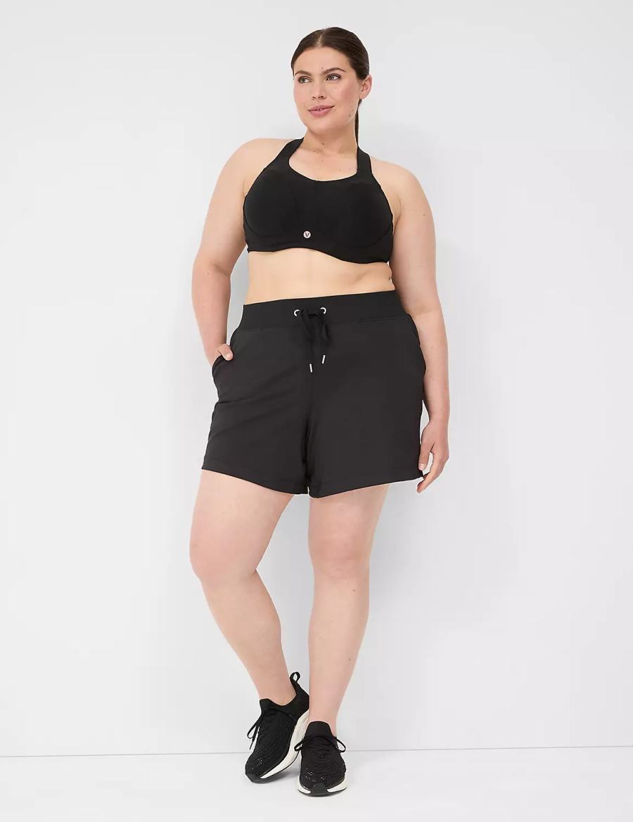 Black Lane Bryant LIVI Knit Women Shorts | PFJ3814DJ