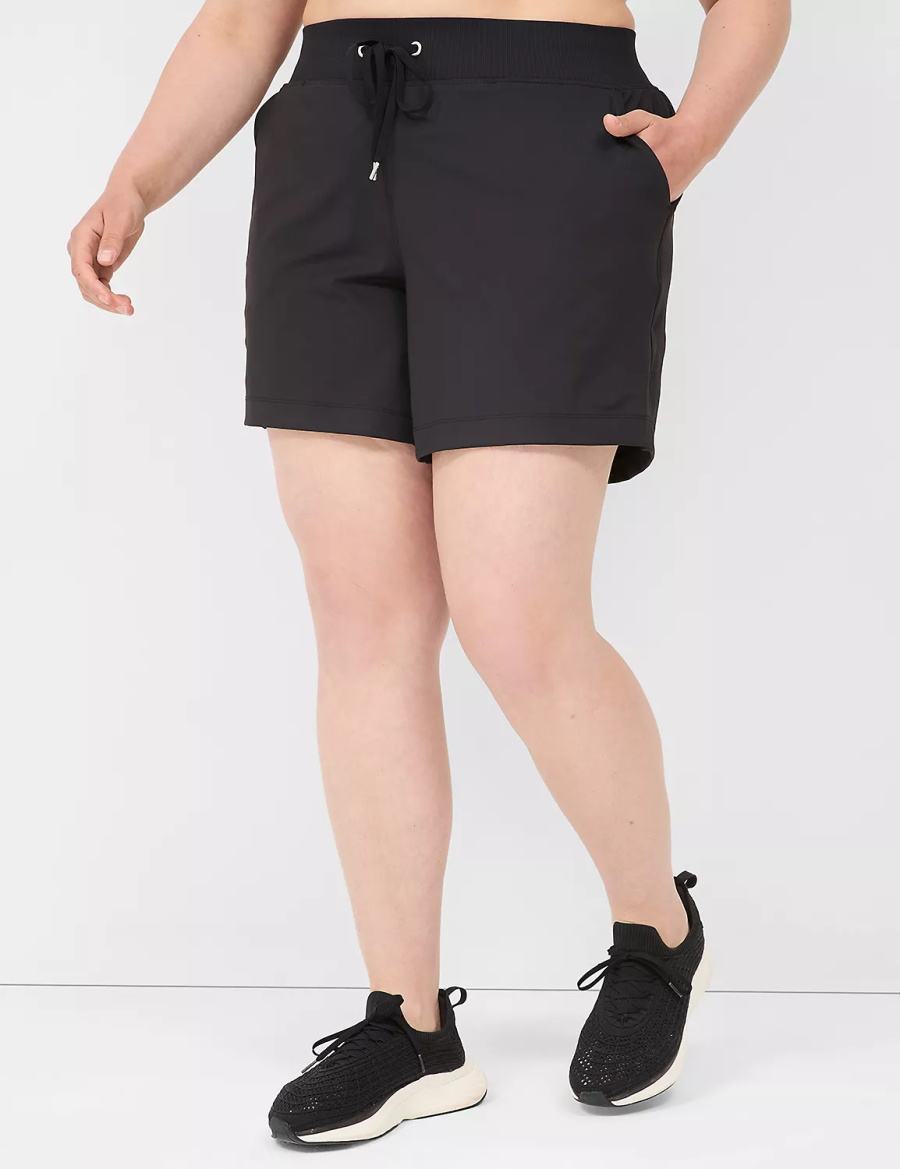 Black Lane Bryant LIVI Knit Women Shorts | PFJ3814DJ