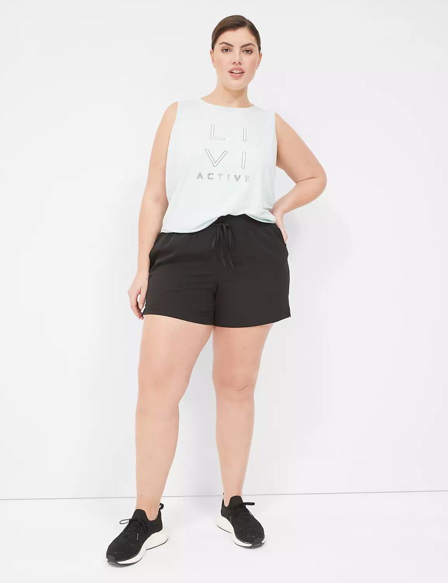 Black Lane Bryant LIVI Stretch Woven Women Shorts | JWR3437HW