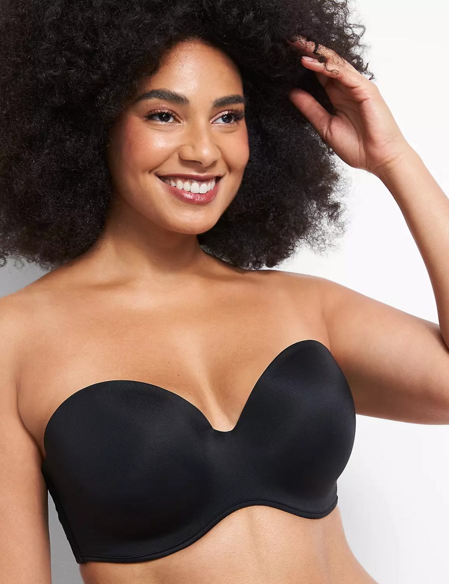 Black Lane Bryant Multi-Way Boost Women Strapless Bra | DBD7764SU