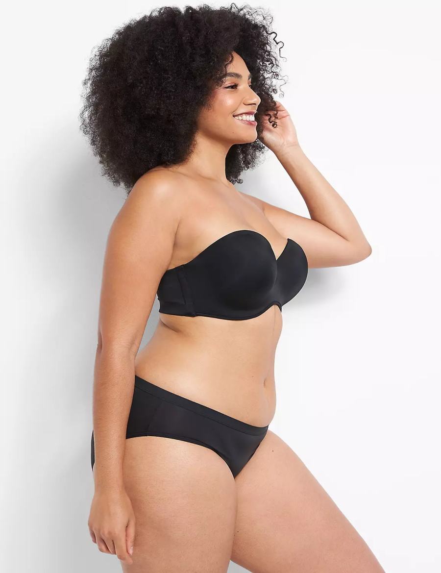 Black Lane Bryant Multi-Way Boost Women Strapless Bra | DBD7764SU