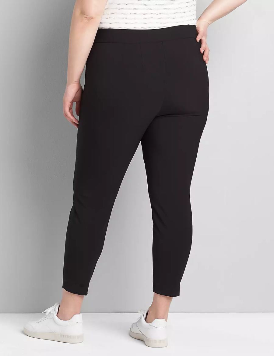 Black Lane Bryant On-The-Go Slim Ankle Women Pants | CXT3070XJ