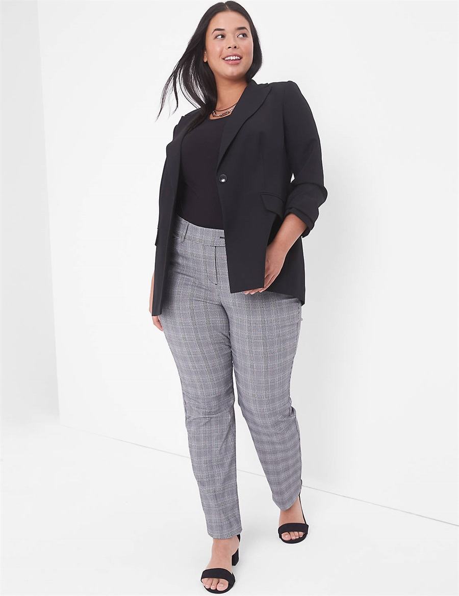 Black Lane Bryant Perfect Drape Women Blazers | XNK4345DT