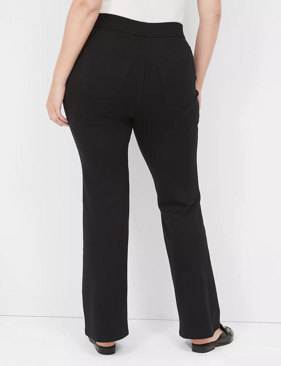 Black Lane Bryant Pull-On Ponte Boot Women Pants | RDH8670EU