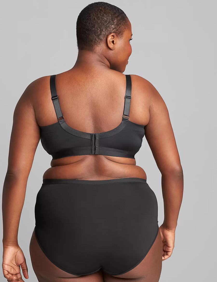 Black Lane Bryant Seamless Lightly Lined Nursing Women Bralettes | NAP2683XQ