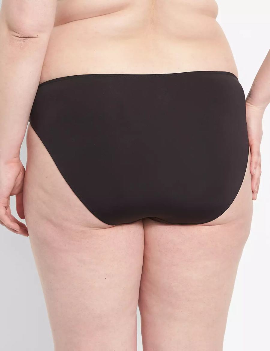 Black Lane Bryant Slick Chicks Adaptive High-Cut Women Briefs | IWQ495TJ