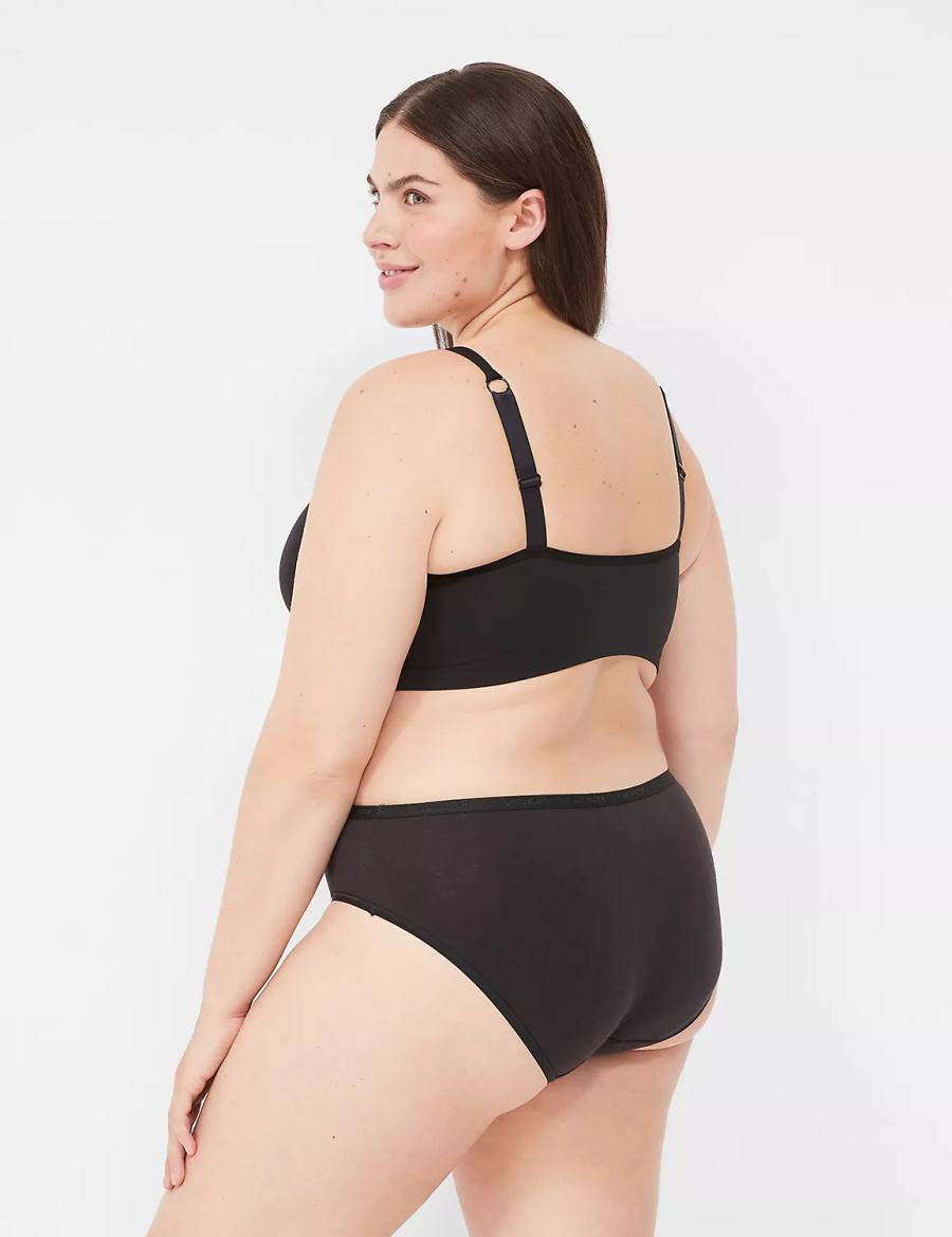 Black Lane Bryant Strappy Seamless Women Bralettes | ZWV5322HM