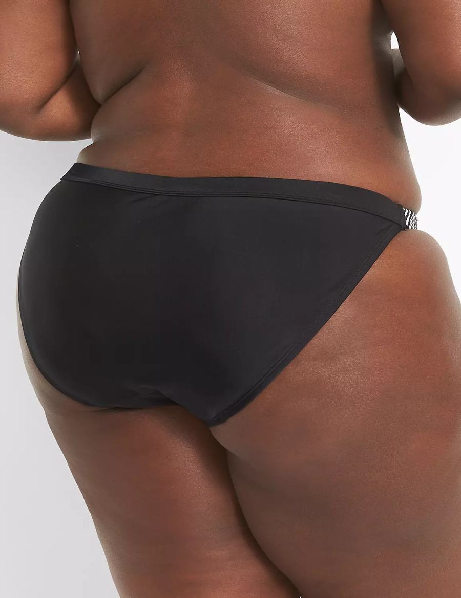 Black Lane Bryant String Women Bikini Bottom | LTT4520NQ