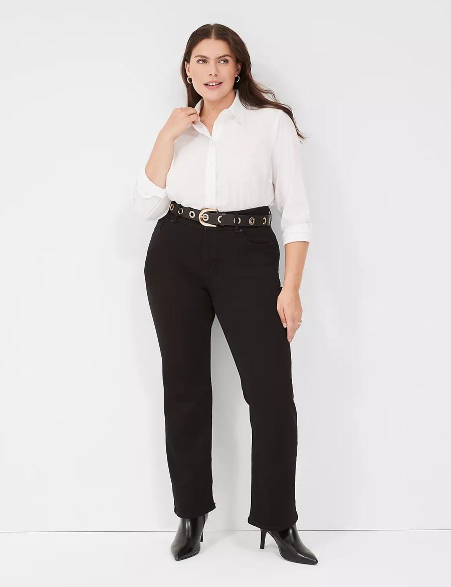 Black Lane Bryant Tighter Tummy High-Rise Boot Women Jeans | NTT6453SL