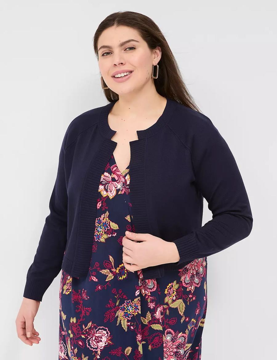 Blue Lane Bryant Classic Long Sleeve Open Front Shrug Women Sweaters | OYR5551OU